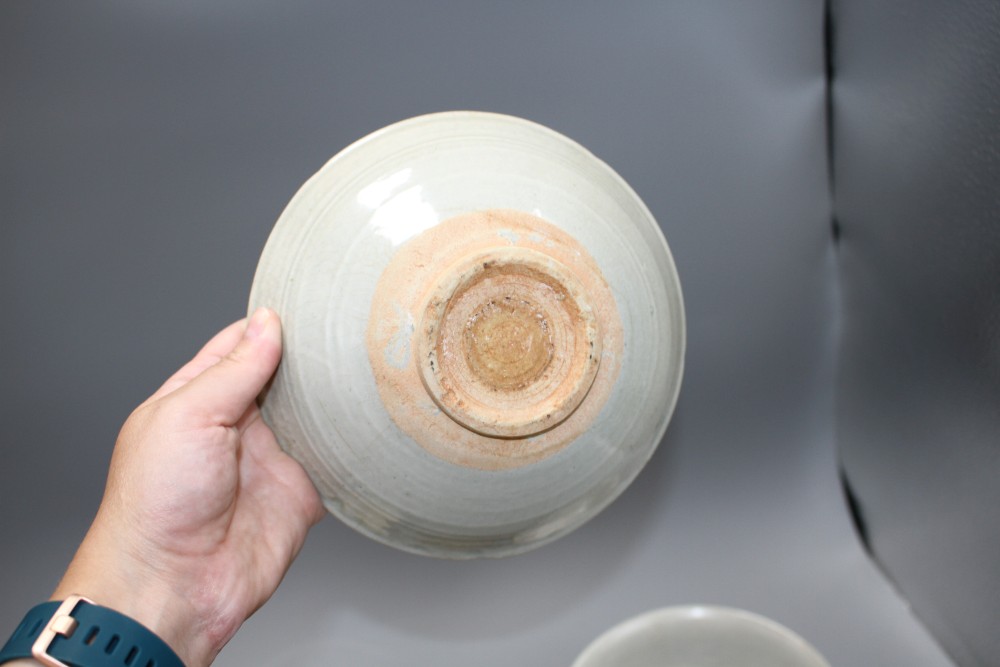 Eight Chinese qingbai type and celadon bowls, Song-Ming dynasties